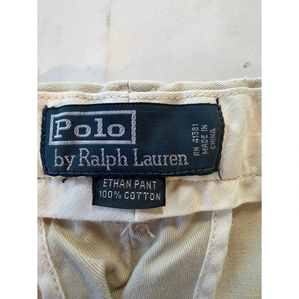Polo Ralph Lauren Men's Khaki Ethan Pants 30x30 Straight Leg Cotton